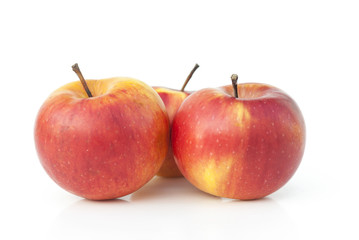 Fototapeta na wymiar Red apples on a white background