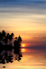 Fototapeta na wymiar Beautiful sunrise in Rawai Phuket
