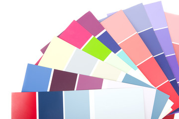 Fototapeta na wymiar Pantone color palette guide isolated on white background