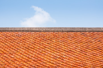 Roof from a against the blue sky