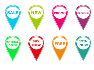 Set de iconos para Web en varios colores