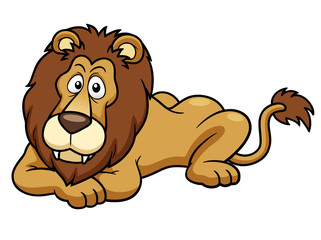 Naklejka premium illustration of Cartoon lion