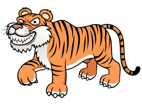 illustration of Cartoon tiger