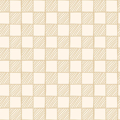 Seamless hand drawn cage pattern