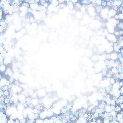 Abstract Christmas background with soft fluffy snow.