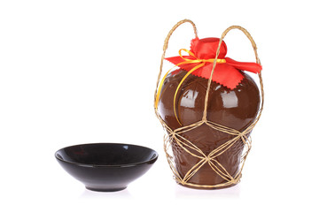 rice wine jar and ceramic bowl