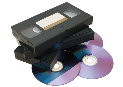 VHS-Kassette und DVD