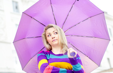 woman with umbrella