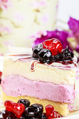 Blueberry cake with Blueberry toping