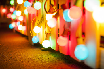 colorful light bulbs