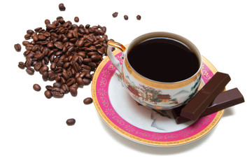 Coffee cup on a white background