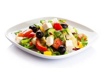 Vegetable salad with cheese