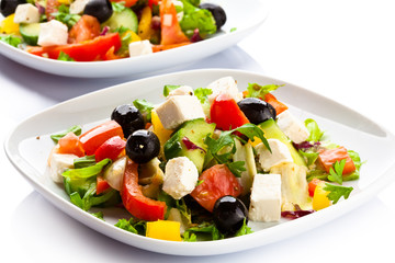 Vegetable salad with cheese