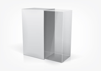 Transparent packaging box for your product inside