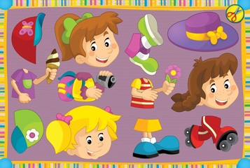 The page with exercises for kids - finding and cutting © honeyflavour