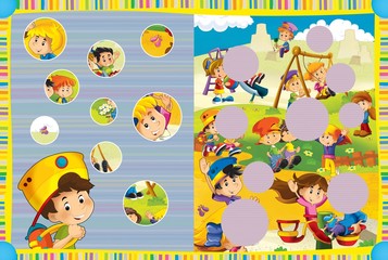 The page with exercises for kids - finding and cutting © honeyflavour