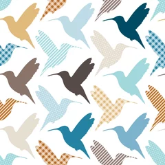 Seamless Pattern Hummingbirds Pattern Retro © Jan Engel