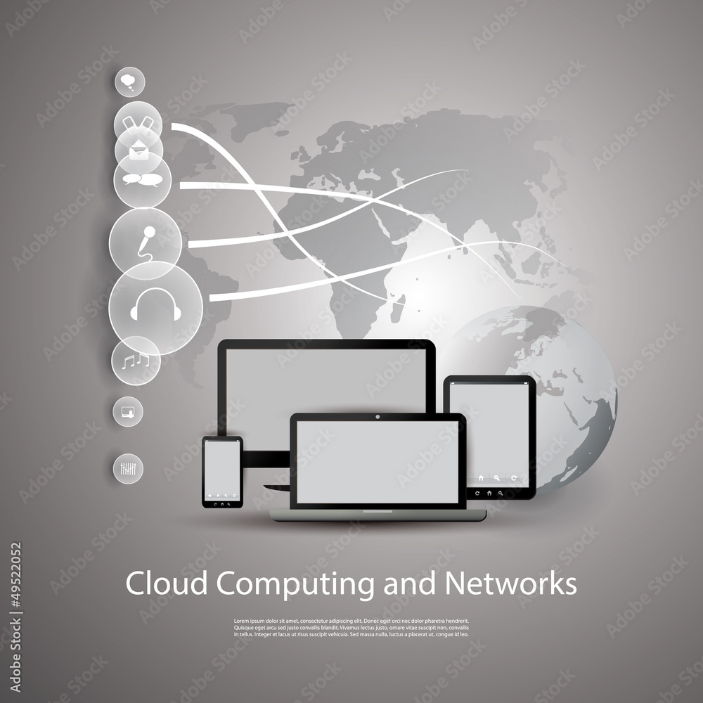 Poster cloud computing and networks concept