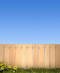 Fence and blue sky