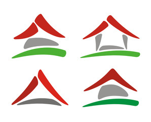 Fototapeta premium Symbol Logo Real Estate Feng Shui