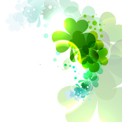 Irish shamrock leaves background for Happy St. Patrick's Day. EP