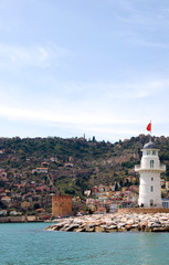 Fototapeta na wymiar Leuchtturm - Alanya - Türkei
