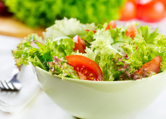 salad with vegetables and greens