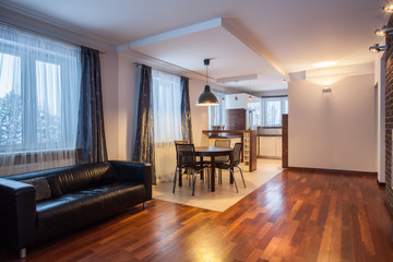 Country home - dining room and living room