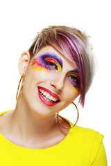 Fototapeta premium grunge girl close up