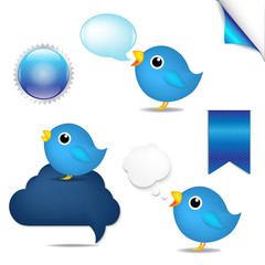 Blue Birds Set