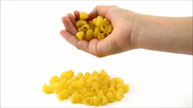 Pasta en la mano