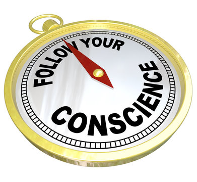 Follow Your Conscience Compass Right vs Wrong