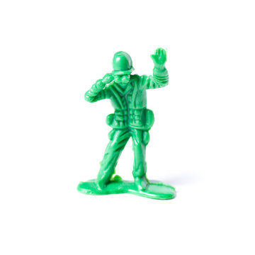 close up of toy soldier - isolated
