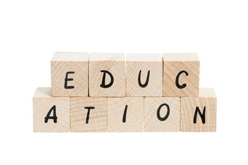 Education Written With Wooden Blocks.