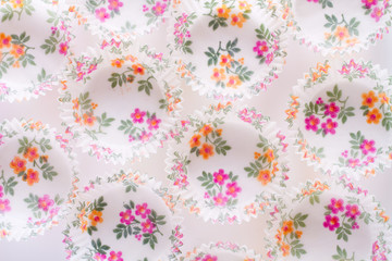 baking cups for cupcakes or muffins paper with flower patter