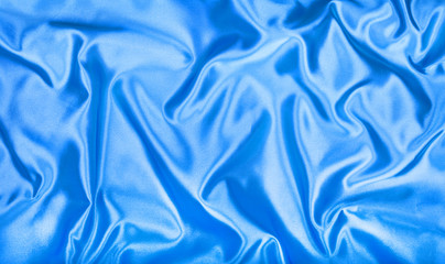 Blue satin textile
