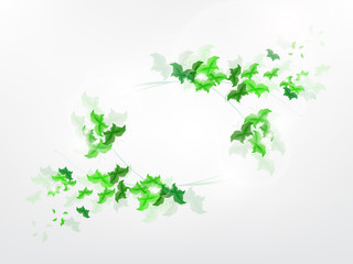 Environmental Background with green leaf butterflies