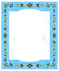 Vintage frame with flowers