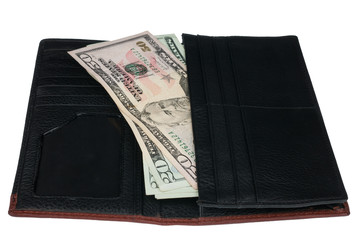 Men's wallet with money