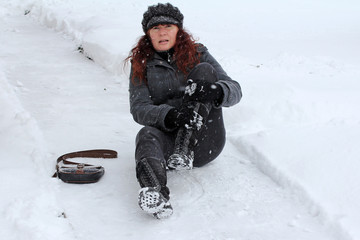 Winterliche Unfälle auf Gehwegen