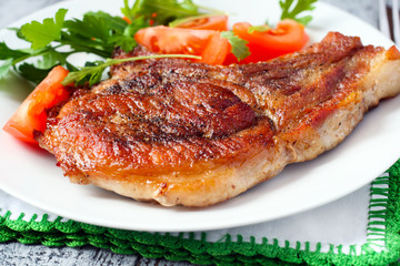 Pork chop with vegetables