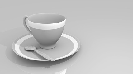 tazza da caffè su sfondo bianco © GG