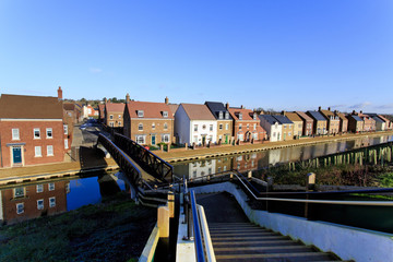 Footbridge leading to a new housing estate