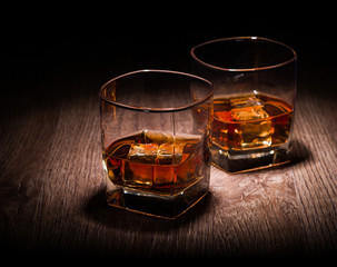whiskey in glasses
