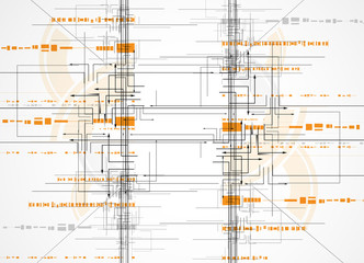 abstract circuit computer high technology business banner