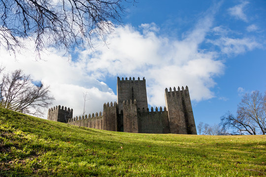 Guimaraes castle and surrounding park, in the north of Portugal.