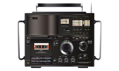 illustration of a fantastic retro ghettoblaster