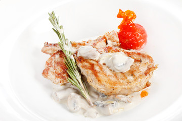 steak with vegetables