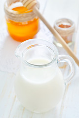 Obraz na płótnie Canvas honey and milk