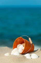 Muscheln sammeln am Strand, Urlaub, Ferien, Entspannung © mahey
